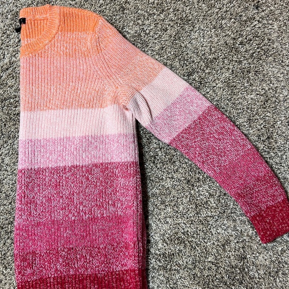 TALBOTS MULTICOLOR COTTON SHAKER SWEATER - Picture 3 of 3